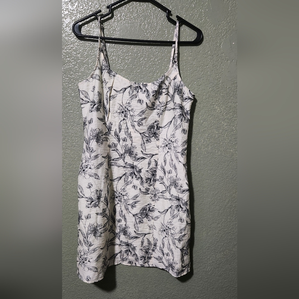 A New Day Black and White Floral Dress
